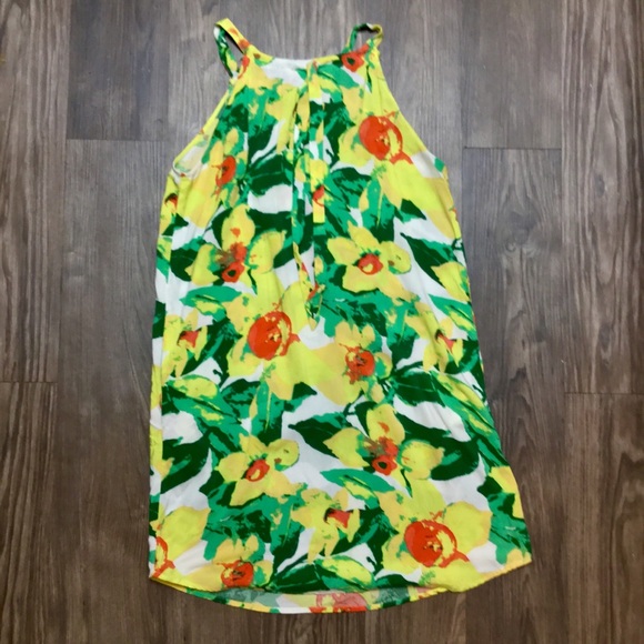 Floral Halter Shift Dress with Pockets - Small - Picture 6 of 8